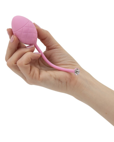 Роскошные вагинальные шарики PILLOW TALK - Frisky Pink с кристаллом, диаметр 3,2см, вес 49-75гр - Фото №3