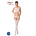 Бодистокинг Passion BS047 white, комбинезон, имитация топа, чулок и пояса - Фото №2