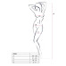 Бодистокинг Passion BS047 white, комбинезон, имитация топа, чулок и пояса - Фото №4