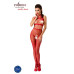 Бодістокінг Passion BS048 red, комбінезон, імітація колгот та відкритого топа - Фото №2