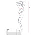 Бодістокінг Passion BS048 white, комбінезон, імітація колгот та відкритого топа - Фото №4