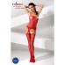 Бодистокинг Passion BS050 red, комбинезон, имитация чулок и пояса - Фото №2