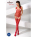 Бодистокинг Passion BS051 red, комбинезон, имитация чулок и боди - Фото №2