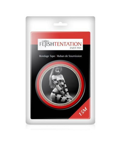 Скотч для бондажа Fetish Tentation Red (15 м), не липне до шкіри і волосків, тільки сам до себе - Фото №3