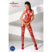 Бодістокінг Passion BS053 red, комбінезон, імітація панчох і пояса - Фото №2