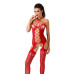 Бодістокінг Passion BS056 red, комбінезон, імітація панчох - Фото №1