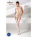 Бодістокінг Passion BS056 white, комбінезон, імітація панчох - Фото №2