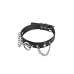 Нашийник ланцюжками, шипами і кільцем Fetish Tentation Choker Rings and Chains, екошкіра - Фото №1