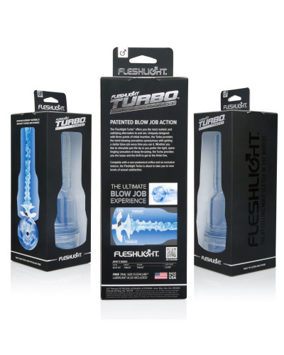 Мастурбатор Fleshlight Turbo Thrust Blue Ice (імітатор мінету) - Фото №3