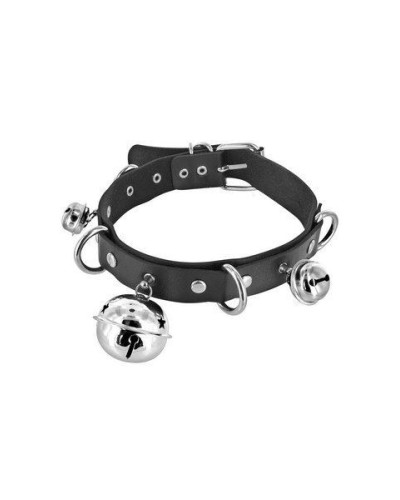 Нашийник c дзвіночками Fetish Tentation Choker Bells, екошкіра - Фото №1