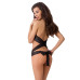 Комплект білизни Passion AMORE SET black, стрінги і ліф у вигляді подарункової стрічки з бантом - Фото №2