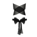 Комплект білизни Passion AMORE SET black, стрінги і ліф у вигляді подарункової стрічки з бантом - Фото №4