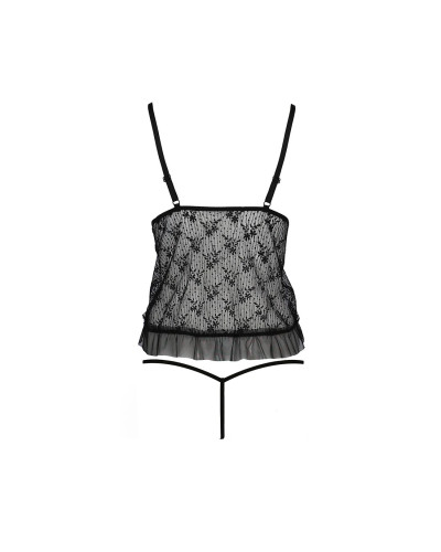 Боди монокини с открытой грудью Passion JUSTINA BODY L/XL, black - Фото №4