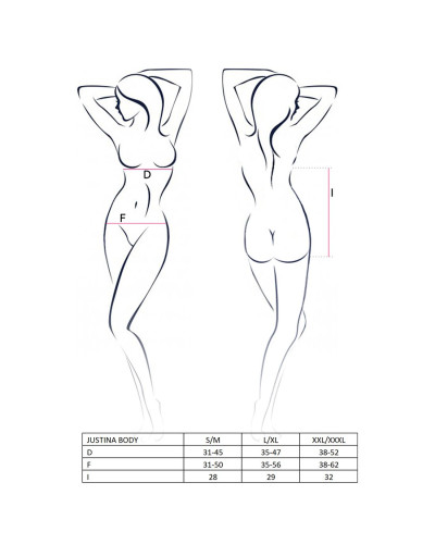 Боди монокини с открытой грудью Passion JUSTINA BODY L/XL, black - Фото №5