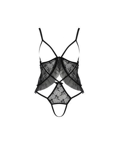 Боди монокини с открытой грудью Passion JUSTINA BODY XXL/XXXL, black - Фото №3