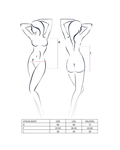 Боді монокіні з глибоким декольте Passion OTAVIA BODY L/XL, black - Фото №5