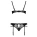 Комплект білизни Passion PAULINE SET XXL/XXXL, black, стрепи, ліф, стрінги і пояс для панчох - Фото №6