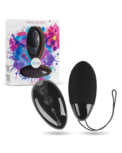 Потужне віброяйце Alive Magic Egg MAX Black з пультом ДК, потужне - Фото №2
