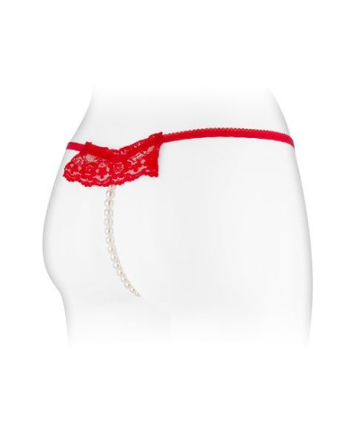 Трусики-стринги с жемчужной ниткой Fashion Secret KATIA Red - Фото №2