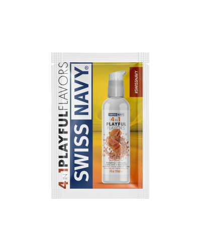 Пробник Swiss Navy 4 in 1 Salted Caramel Delight 5 мл - Фото №1