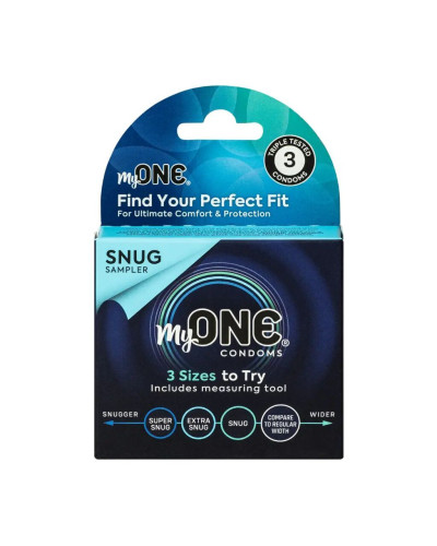 Презервативи MyONE Snug 3 Sampler шт, картонна коробка (м'ята упаковка!!!) - Фото №1
