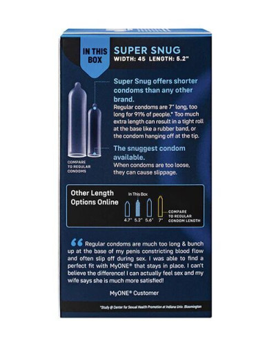 Презервативи MyONE Super Snug 10 шт, картонна коробка (м'ята упаковка!!!) - Фото №5