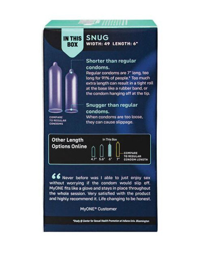 Презервативи MyONE Snug 10 шт, картонна коробка (м'ята упаковка!!!) - Фото №5