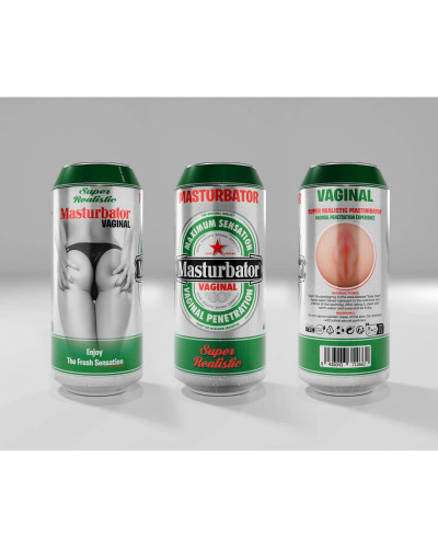 Мастурбатор-вагіна Alive Heineken Vagina II у вигляді банки пива - Фото №8