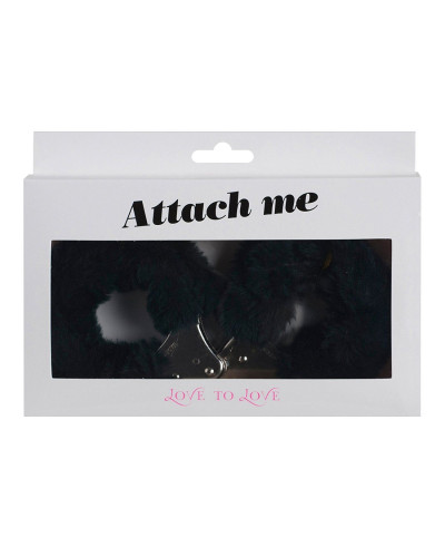 Наручники з плюшевою обробкою Love To Love ATTACH ME Black (м'ята упаковка!!!) - Фото №3