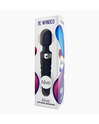 Мини-вибромассажер Alive Be Wanded Black (мятая упаковка!!!) - Фото №3