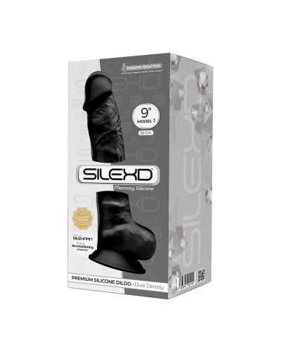 Фалоімітатор SilexD Tomas Black (MODEL 1 size 9in) (м'ята упаковка!!!) - Фото №4