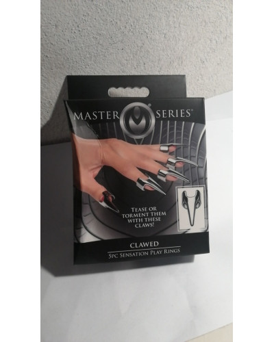 Набір кілець з кігтями Master Series Five-Piece Sensation Claw Rings - Silver (м'ята упаковка!!!) - Фото №2