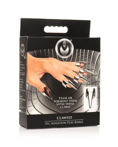 Набір кілець з кігтями Master Series Five-Piece Sensation Claw Rings - Silver (м'ята упаковка!!!) - Фото №10