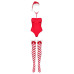 Боді Obsessive Kissmas teddy red L/XL (м'ята упаковка!!!) - Фото №4