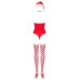 Боді Obsessive Kissmas teddy red L/XL (м'ята упаковка!!!) - Фото №5
