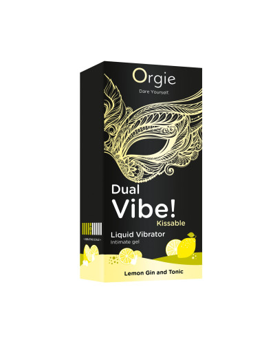 Жидкий вибратор Orgie - Dual Vibe! Lemon Gin And Tonic Kissable Liquid Vibrator (15 мл) - Фото №4