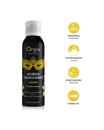 Масажна пінка Orgie – Acqua Croccante Monoi (150 мл), ефект бульбашок, що лопаються - Фото №3