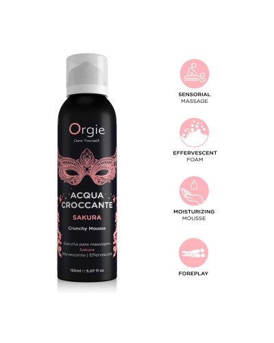 Масажна пінка Orgie – Acqua Croccante Sakura (150 мл), ефект бульбашок, що лопаються - Фото №3
