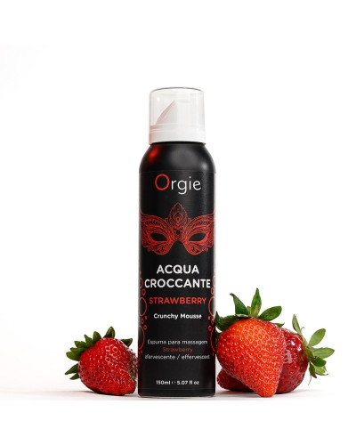Массажная пенка Orgie – Acqua Croccante Strawberry (150 мл), эффект лопающихся пузырьков - Фото №4