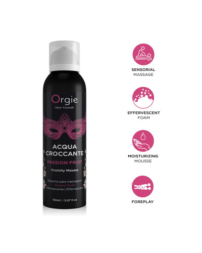 Масажна пінка Orgie – Acqua Croccante Passion Fruit (150 мл), ефект бульбашок, що лопаються - Фото №3