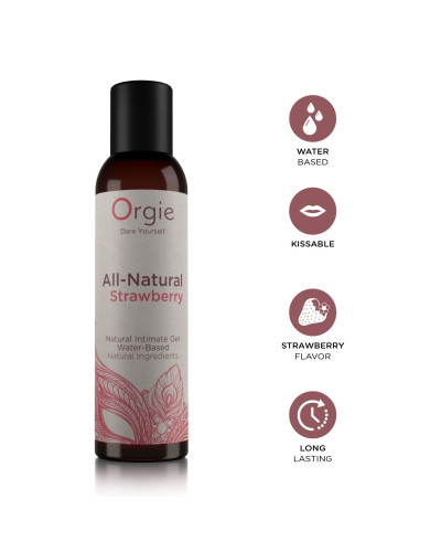 Лубрикант на водній основі Orgie - All - Natural Strawberry (150 мл) - Фото №3