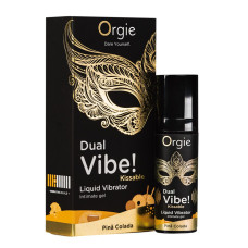 Жидкий вибратор Orgie - Dual Vibe! Pina Colada Kissable Liquid Vibrator (15 мл)