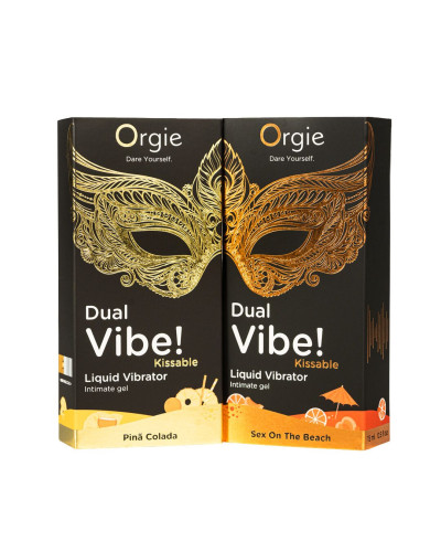 Рідкий вібратор Orgie - Dual Vibe! Pina Colada Kissable Liquid Vibrator (15 мл) - Фото №4