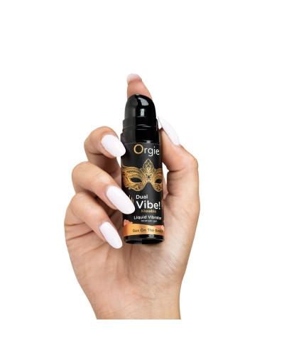Рідкий вібратор Orgie - Dual Vibe! Sex On The Beach Kissable Liquid Vibrator (15 мл) - Фото №2