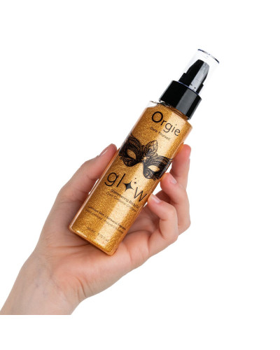 Олія-шимер для тіла Orgie – Glow Shimmering Body Oil (110 мл), чуттєвий аромат, зволоження - Фото №2