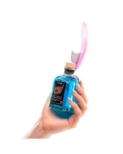 Набор для массажа Orgie – Sexy Therapy Cotton Candy (100 мл), съедобное разогревающее масло + перышко - Фото №2