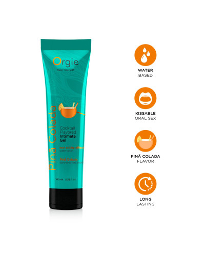 Лубрикант на водной основе Orgie - Lube Tube Pina Colada (100 мл) - Фото №3