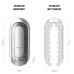 Вібромастурбатор Tenga Flip Zero Electronic Vibration White, змінна інтенсивність, розкладний - Фото №2