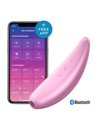Мощный вакуумный клиторальный стимулятор Satisfyer Curvy 3+ с управлением через интернет - Фото №1