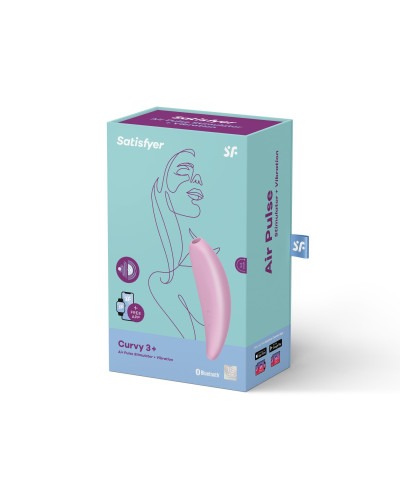 Мощный вакуумный клиторальный стимулятор Satisfyer Curvy 3+ с управлением через интернет - Фото №8